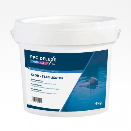 Klorstabilisator granulat 4 kg PPG Deluxe – Beskytter klor mod UV-nedbrydning