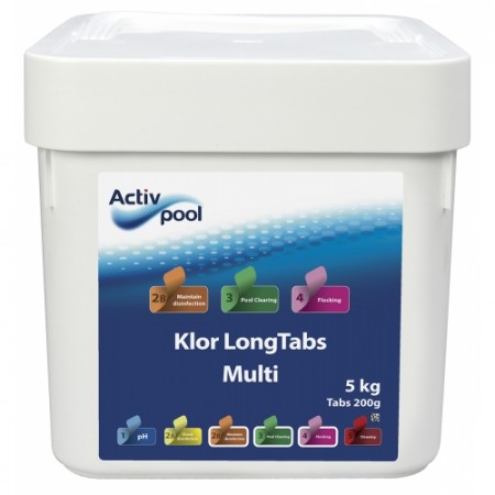 5021 Activ Pool Klor Long Tabs Multi 200 g 5 kg
